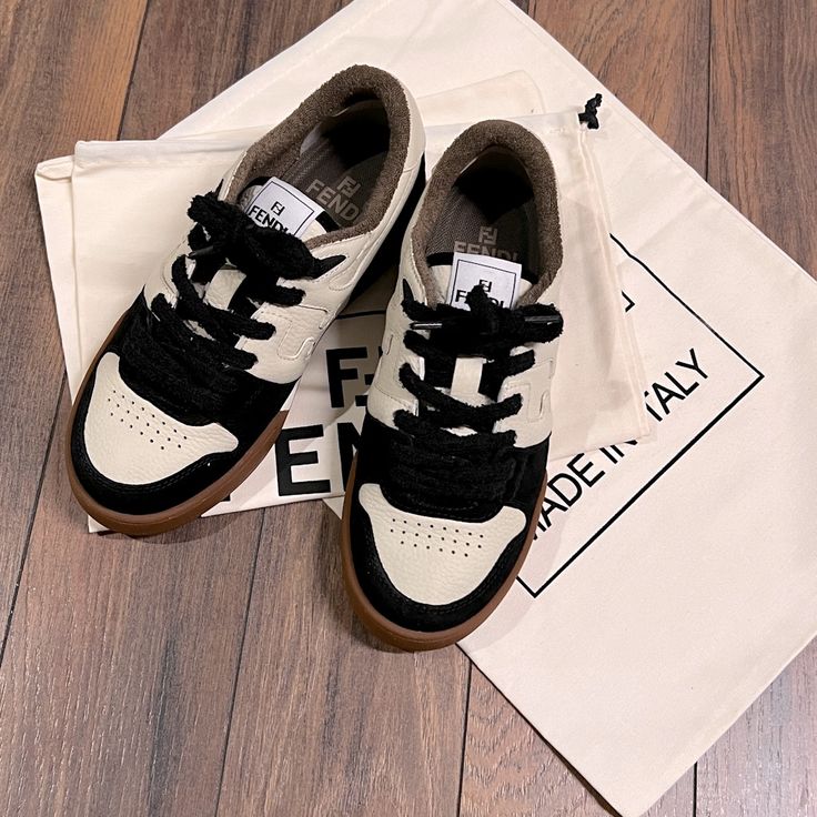 Fendi Match Sneakers Us 9 39like Brand New Fendi Match Sneakers, Casual Custom Sneakers With Contrasting Heel Counter, Sneakers Outfit Women, Fendi Sneakers, Fendi Monster, Fendi Shoes Sneakers, Women Slip On Sneakers, Sneaker Outfits Women, Fendi Logo