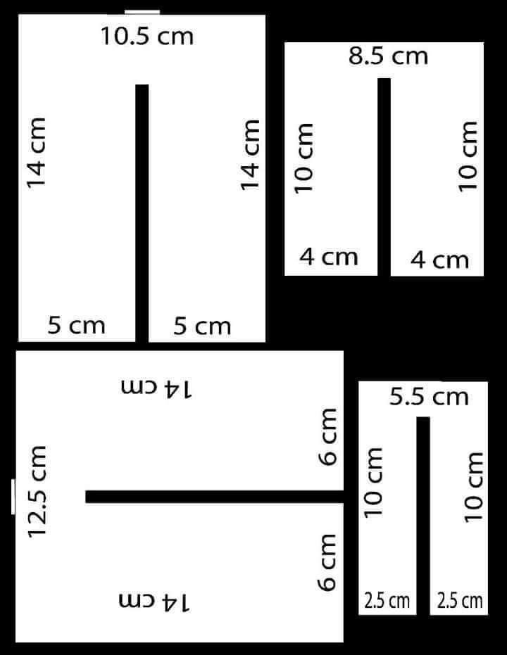 the floor plan for an apartment building with three floors and four rooms, each with different widths