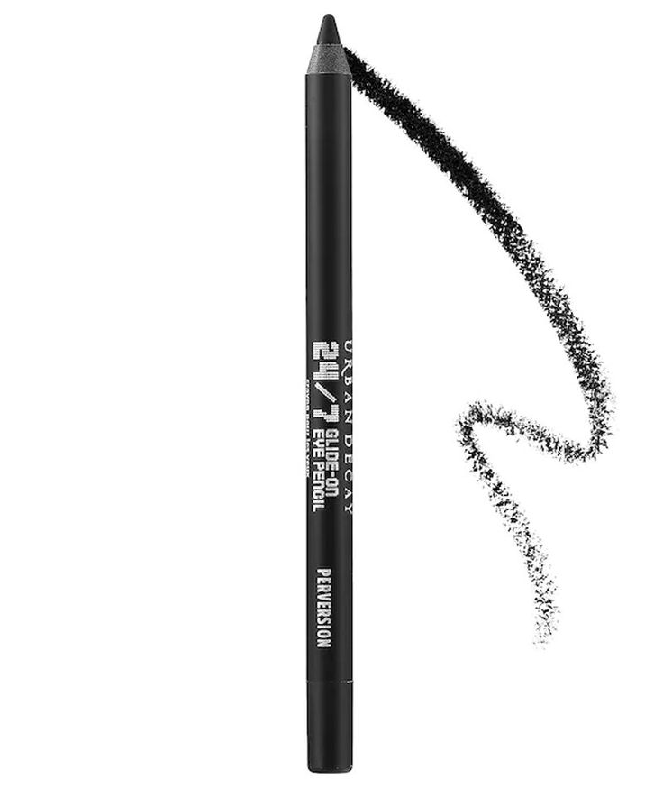 Find URBAN DECAY 24/7 Glide-on Waterproof Eyeliner Pencil on Editorialist. A bestselling luxury eye pencil that glides on ultra-creamy and delivers long-lasting eyeliner looks that won't smudge-now in viral shade, Space Cowboy. Highlighted Ingredients: - Vitamin E- Jojoba Oil - Cottonseed Oil Ingredient Callouts: Free of parabens. It is also vegan, cruelty-free, and comes in recyclable packaging.What Else You Need to Know: The Space Cowboy eyeliner gives you a warm shimmery nude liner in the sam Eye Pencil Aesthetic, Urban Decay Eyeliner, Black Eye Pencil, Pencil Eye, Waterproof Eyeliner Pencil, Long Lasting Eyeliner, Space Cowboy, Xmas List, Eyeliner Pencil