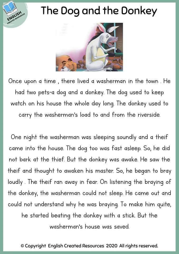 the dog and the donkey book page