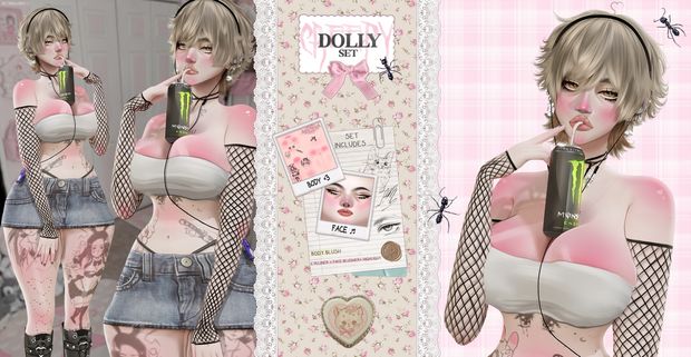 ✞ 𝐂𝐫𝐞𝐞𝐩𝐲𝐃𝐨𝐥���𝐥𝐲 𝐒𝐞𝐭 🍥 | Dumbabie on Patreon Body Blush, Sims 4 Anime, Free Sims 4, Sims 4 Cc Makeup, Sims 4 Body Mods, Tumblr Sims 4, Sims 4 Cc Folder, Sims 4 Dresses, Sims 4 Characters