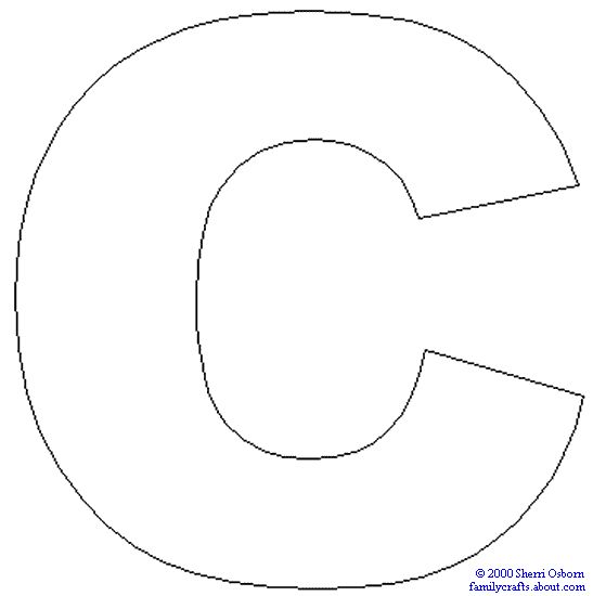 the letter c is made out of paper