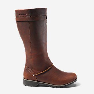 Women's Trace Boot | Eddie Bauer Black Square Toe Boots, Flat Riding Boots, Brown Leather Riding Boots, Black Leather Riding Boots, Waterproof Leather Boots, Leather High Heel Boots, Leather Boots Heels, Brown Suede Boots, Tall Leather Boots