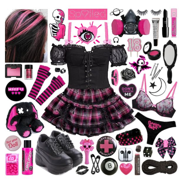 Pink And Black Goth, Punk Pastel, Monster High Cosplay, Monster High Draculaura, Goth Outfit Ideas, Monster High Clothes, Pastel Goth Outfits, Goth Outfit, Scene Core