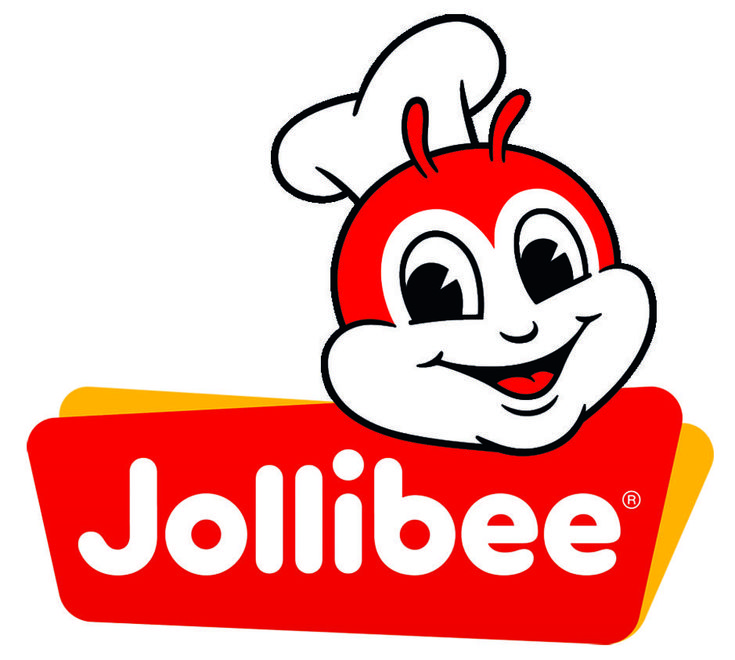 an old jollibee sign with a chef's hat on it