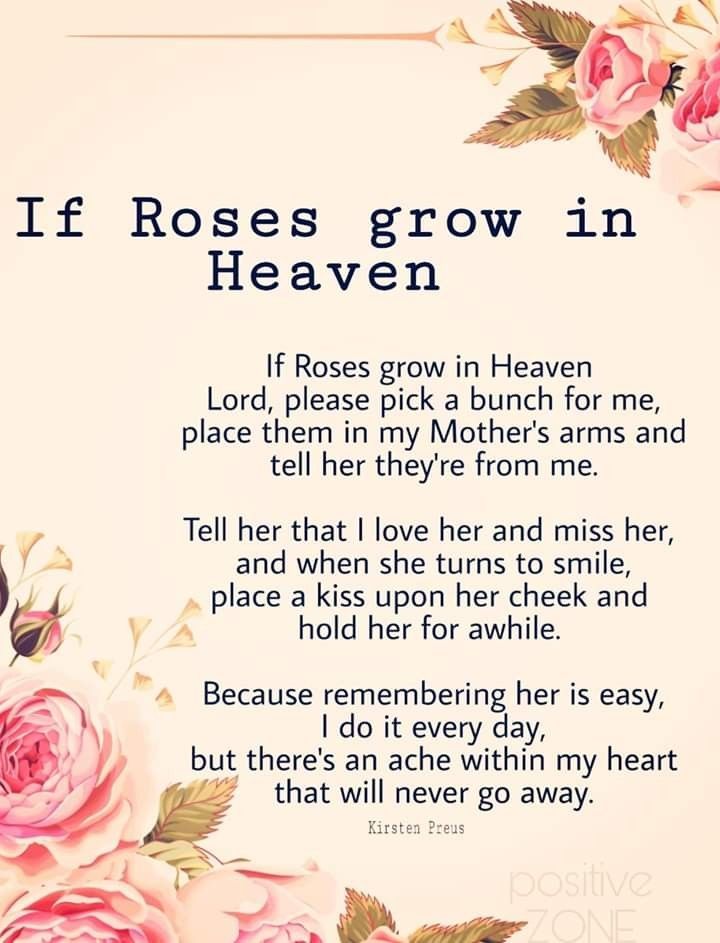 the poem if roses grow in heaven