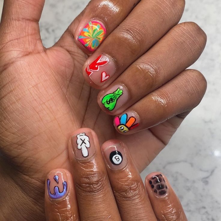 MANicure in 2022 | Hippie nails, Natural nail designs, Pop art nails Guys Nail Designs, Minimal Nails Art, Natural Nail Designs, Mens Nails, Retro Nails, Punk Nails, Hard Nails, Minimal Nails, Studded Nails