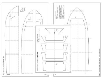 an image of the front and back sides of a boat with measurements for each side