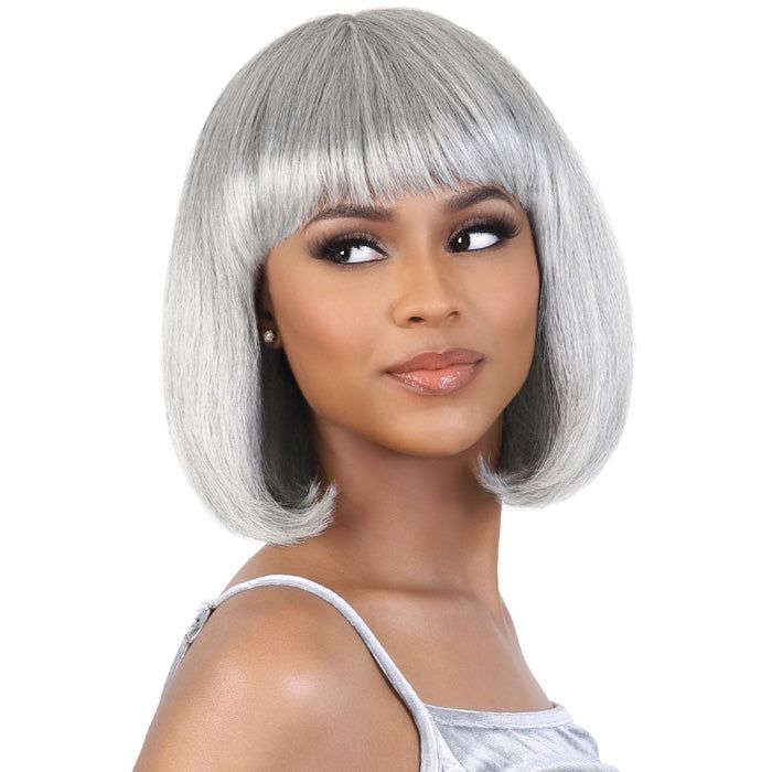 Motown Tress Silver 100% Human Hair Full Wig - SH.SHEIN BRAND : Motown TressTYPE: Full WigSTYLE: StraightMATERIAL: 100% Human HairLENGTH: 12"HEAT RESISTANT: NoDYE/BLEACH/PERM: NoCOLOR SHOWN: 51DESCRIPTION: Medium Long Bob, Wigs Silver, Motown Tress Wigs, Wig Outlet, Ponytail Hair Piece, Best Wig Outlet, Silver Grey Hair, Women's Wigs, Human Braiding Hair