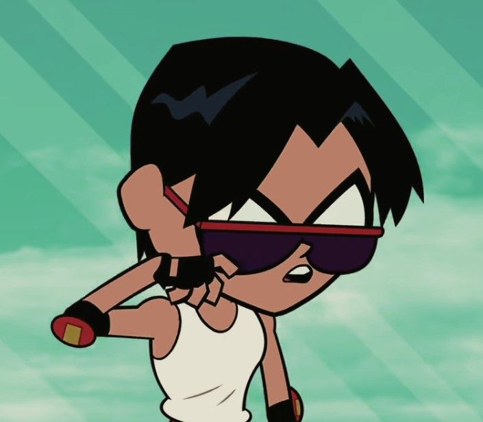 a cartoon character with sunglasses holding a baseball bat