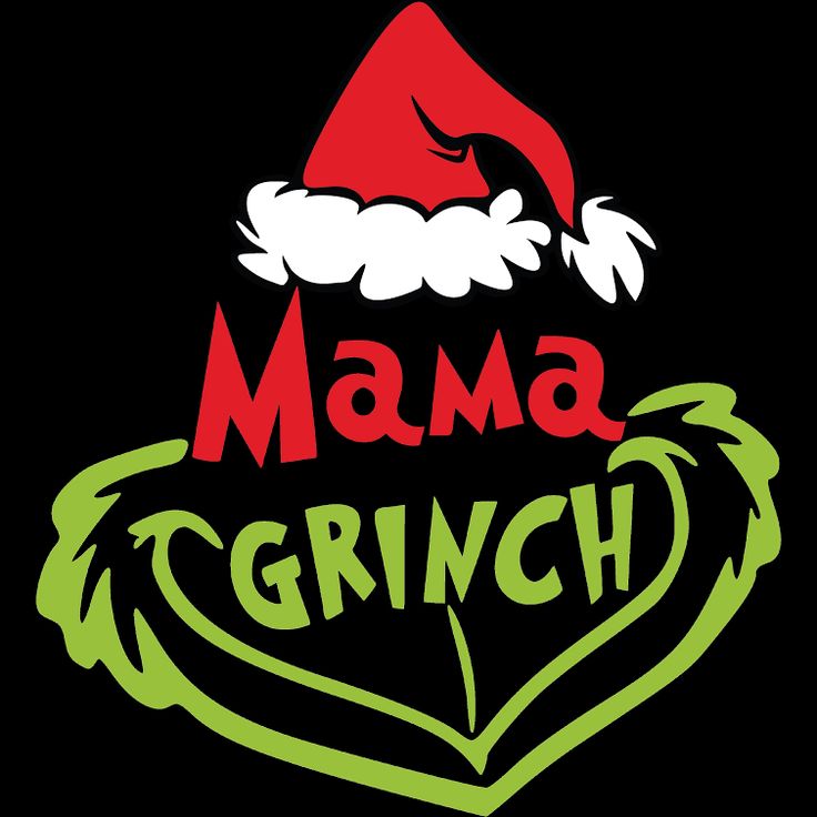 the little grinch logo with santa's hat on it