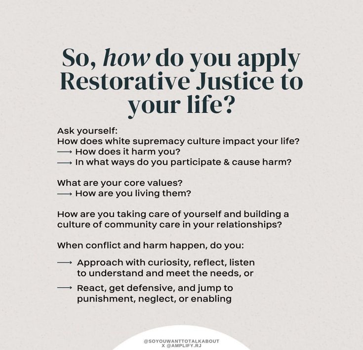 the back cover of an ad for restorative justice to your life, with text that reads so how do you apply restorative justice to your life?