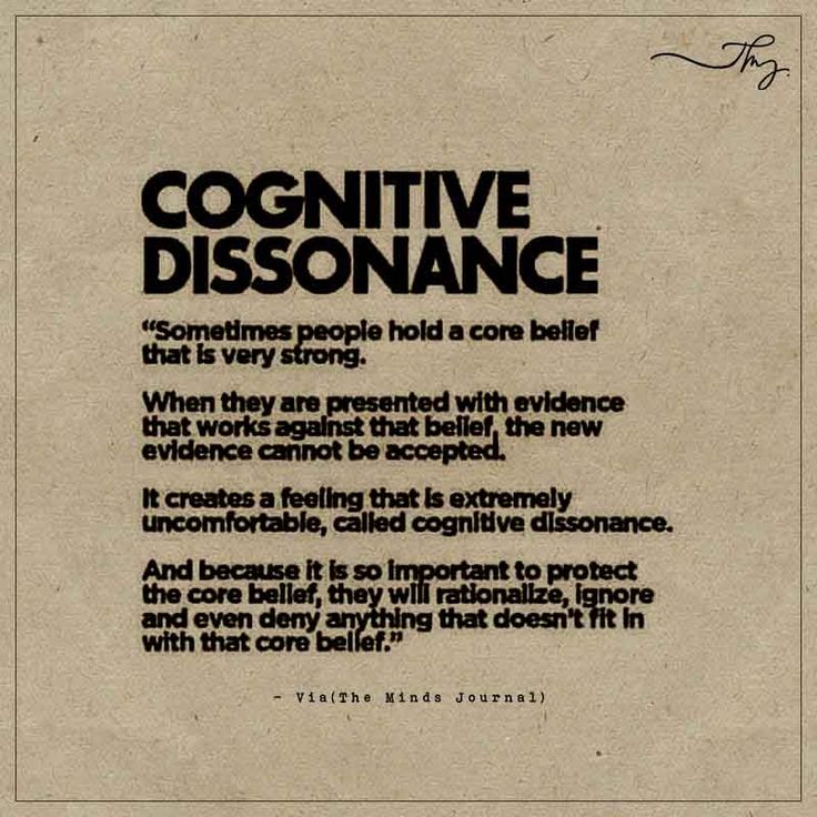 an old book with some type of text on the front and back cover that reads,'cognitive dissonance sometimes people hold a cone better than it is very strong