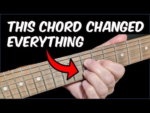 someone is playing an electric guitar with the caption'this chords changed everything '