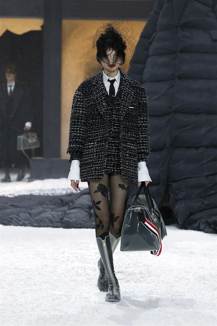 Thom Browne Fashion show, Runway, Ready To Wear Fall Winter 2024, New York Fashion Week, Runway Look Thom Browne Runway, New York Fashion Week Runway, Runway Ready To Wear, 2024 Runway, New York February, Fashion Show Runway, Pin Ideas, Runway Fashion Couture, Runway Outfits