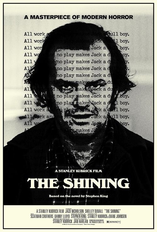 a movie poster with the words'the shining man'in blue and green colors