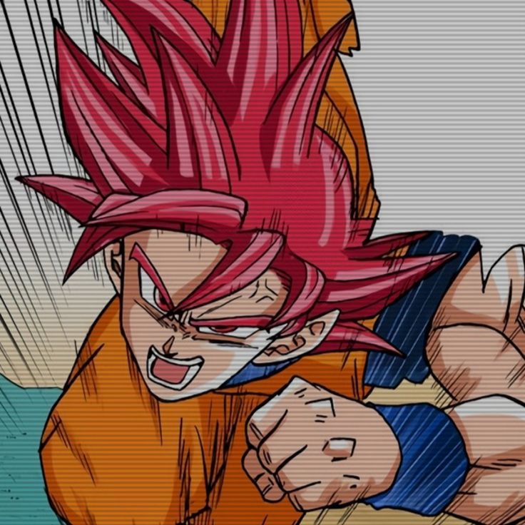 an image of a cartoon character with red hair and blue shorts, punching his fist