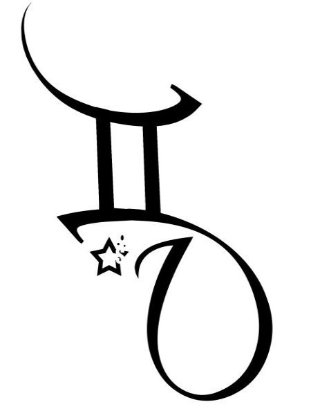 a black and white drawing of the letter j with stars on it's side