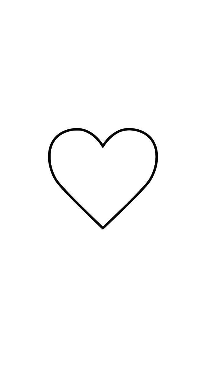 the outline of a heart on a white background