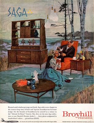 an advertisement for brownhill furniture in the 1950's