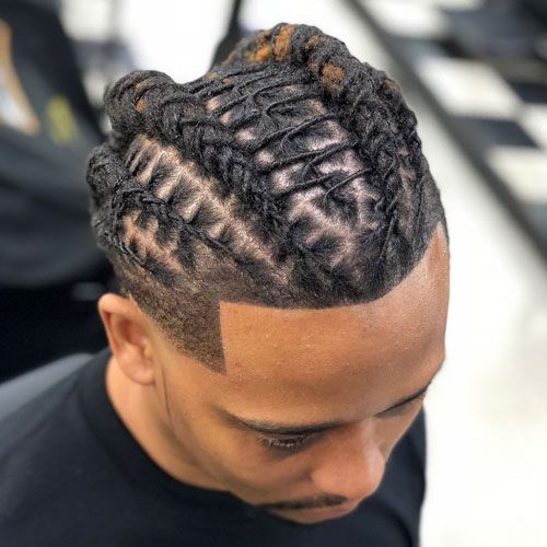 59 Best Braids Hairstyles For Men (2021 Styles) Lox Styles, Dyke Hair, Short Dread Styles, Men Locs, Mens Dreadlock Styles, Loc Ideas, Short Dreadlocks Styles, Dreadlocks Men, Dread Hairstyles For Men