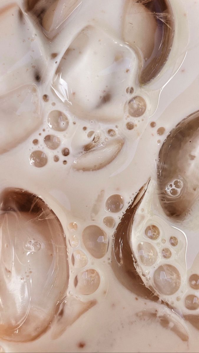 some brown and white liquid in a bowl