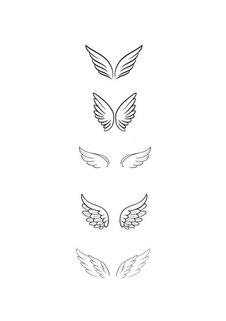 Memorial tattoos Religious tattoos Cross tattoos Angel tattoos Heart tattoos Infinity tattoos Zodiac Pretty Angel Wings Tattoo, Back Of Neck Angel Wing Tattoo, Simple Wing Design, Tiny Angel Wing Tattoo Simple, Simple Wing Tattoo Designs, Small Wing Tattoos For Women, Angel Tattoo Small Simple, Angel Wing Line Tattoo, Tiny Wings Tattoo