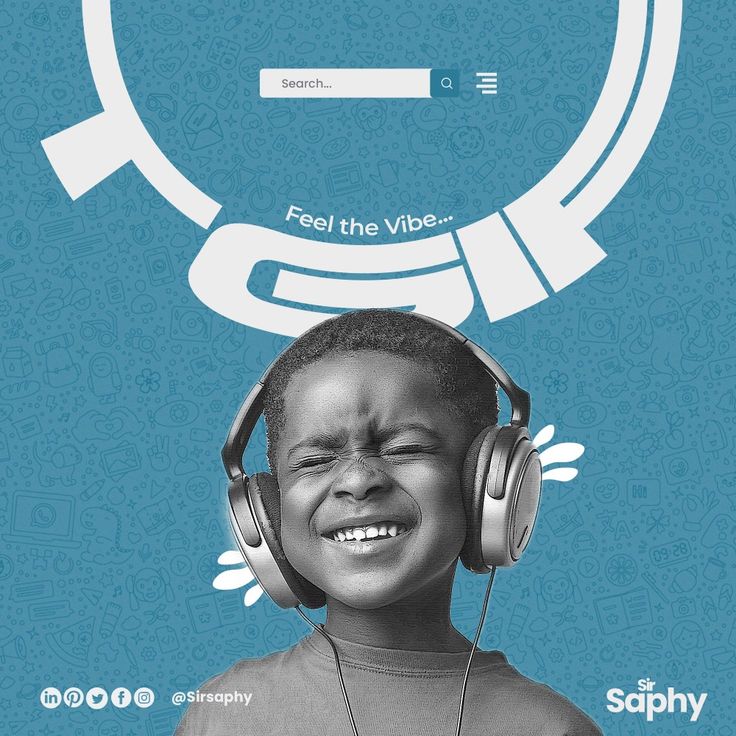 a young boy wearing headphones with the caption feel the vibe, getty