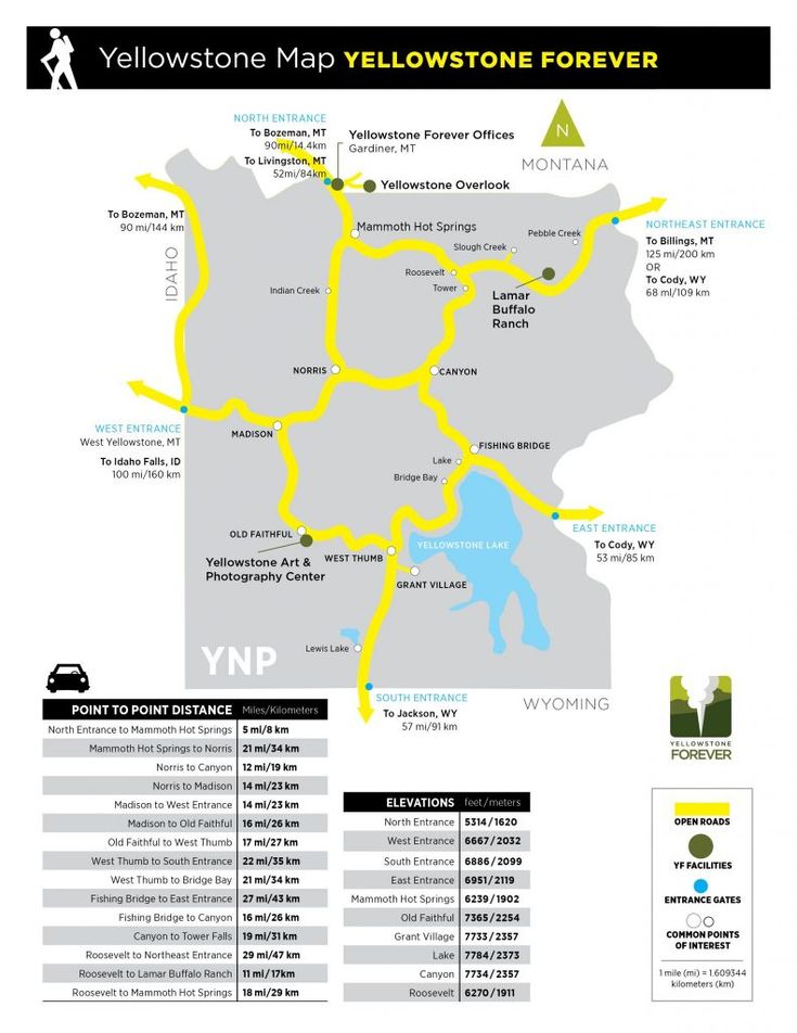 the yellow line map shows where to go and what to see in this area,