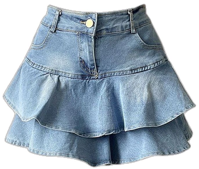 Y2K Blue Denim Skirt - S / Blue - Skirt Cute Blue Denim Skirt, Y2k High Rise Denim Blue Mini Skirt, Y2k Non-stretch Denim Skirt, Jean Skirt Cutecore, Y2k High-rise Denim Blue Mini Skirt, Y2k Png, Kawaii Swimsuit, Anime Lingerie, Dark Academia Clothing