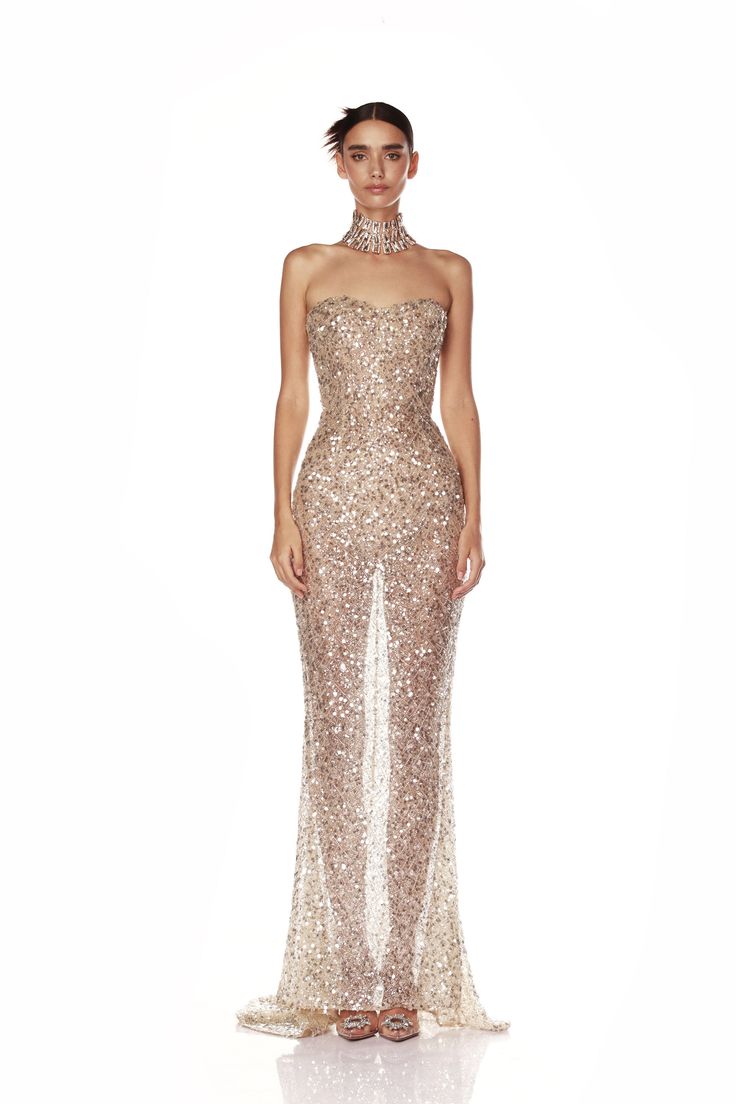 Giselle Silver Sequin Gown - Pre Order Silver Mini Dress, Bronx And Banco, Silver Gown, Sequin Wedding, Designer Wedding Gowns, Sequin Gown, Pageant Dresses, Silver Dress, Silver Sequin