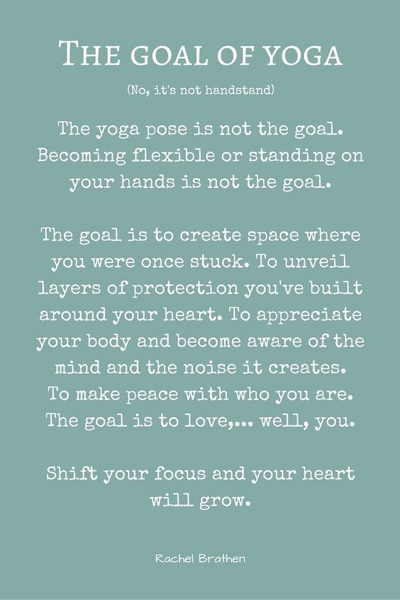 the goal of yoga is not to stand on your hands