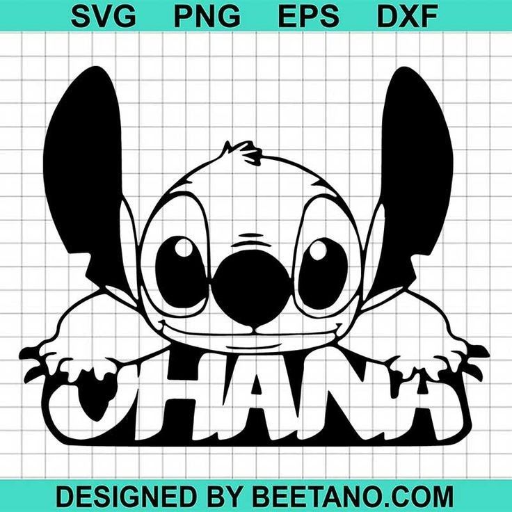 a cartoon character with the word ohana on it's face, and an image of