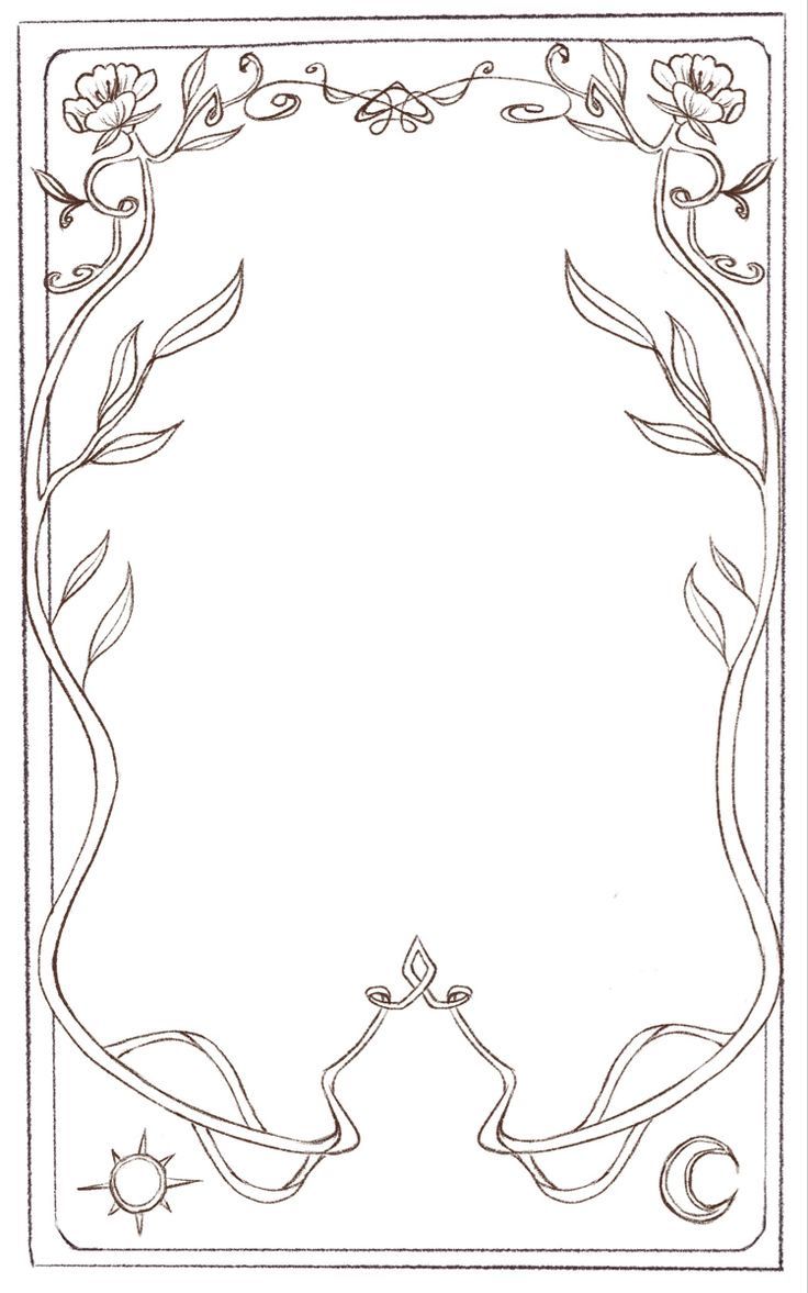 an ornate frame with flowers and leaves