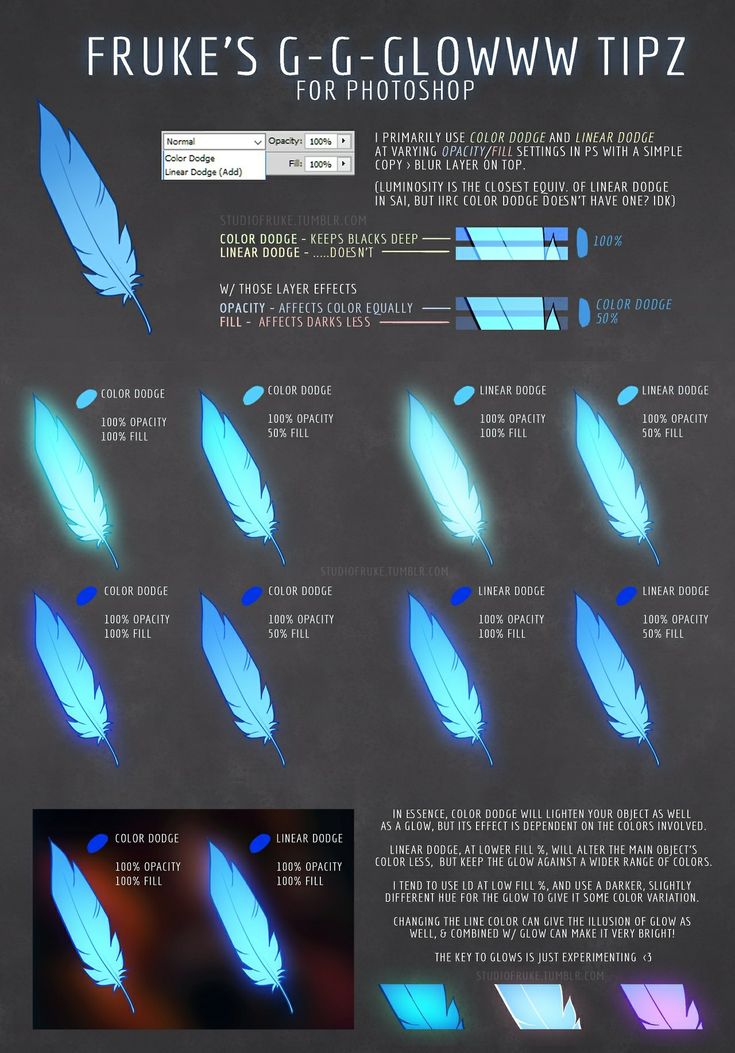 an info sheet with blue feathers and text describing how to use them for photoshop