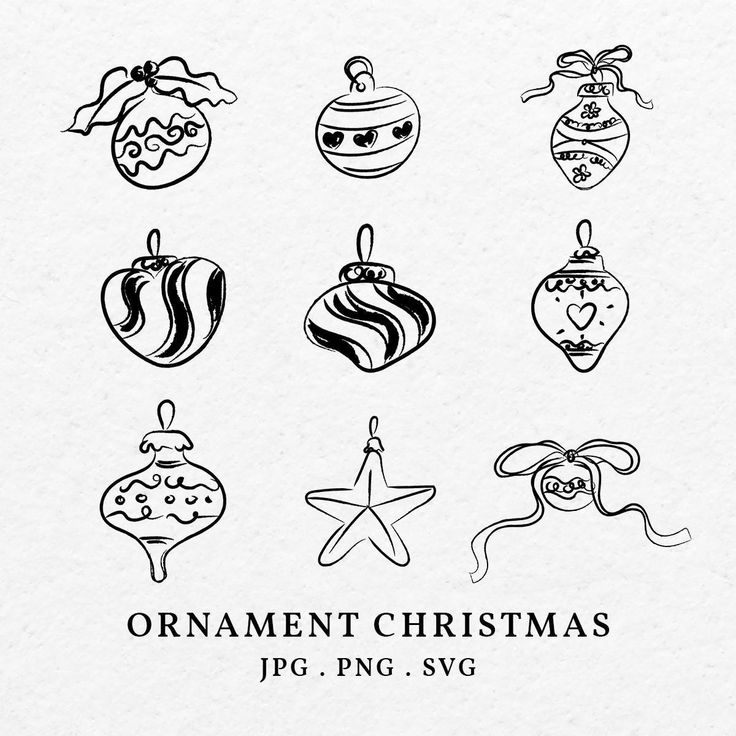 the ornaments are drawn in black and white