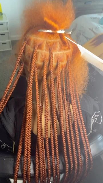 Dyed Hair Colors, Braiding Hairstyle, Weave Hair Color, Curly Braided Hairstyles, Colored Hairstyles, Ginger Head, Box Braid Hair, Wigs Braids, Hair For School