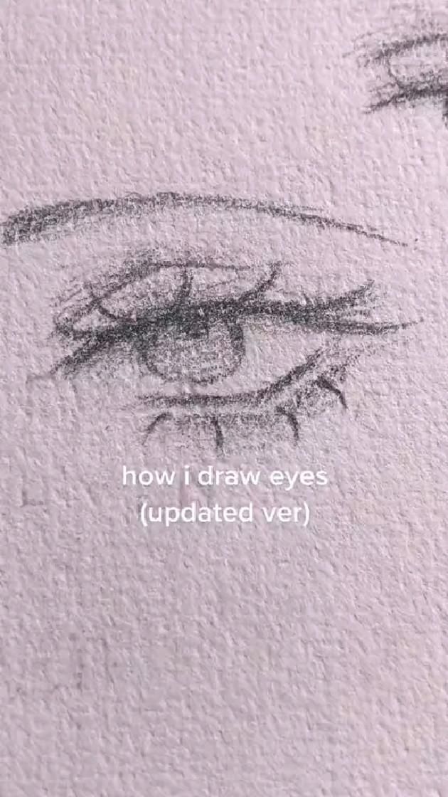 a drawing of an eye with the caption how i draw eyes updated ver