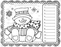 a snowman themed christmas coloring book