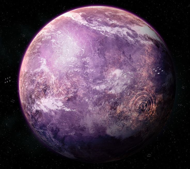 an artist's rendering of the planet in deep space