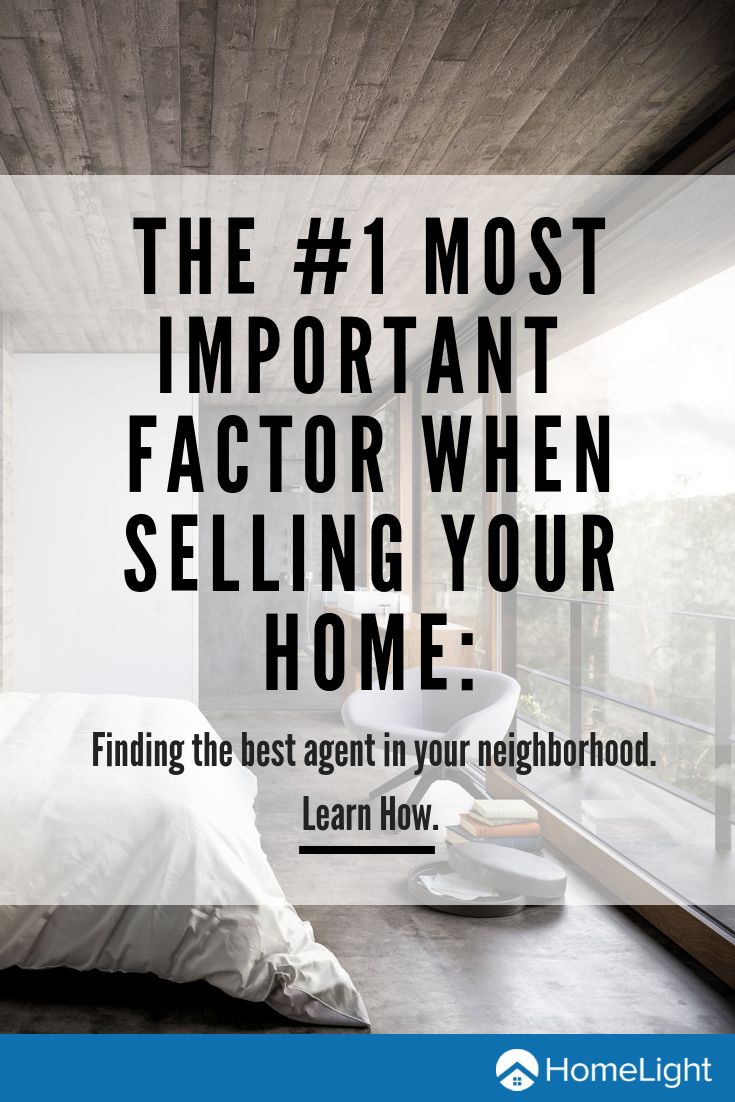 a bedroom with the words, the 1 most important factor when selling your home