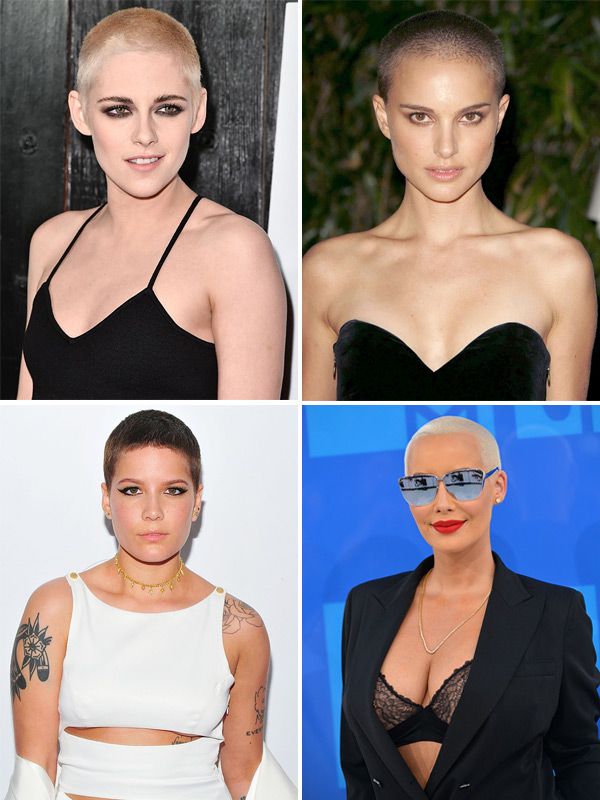 Bald Party, Kristen Stewart Shaved Head, Short Hair Celebrity, Buzzcut Women, Haircut Memes, Bald Women Fashion, Shaved Head Styles, Women With Shaved Heads, Crazy Curly Hair