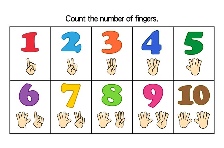 counting numbers with hands and fingers