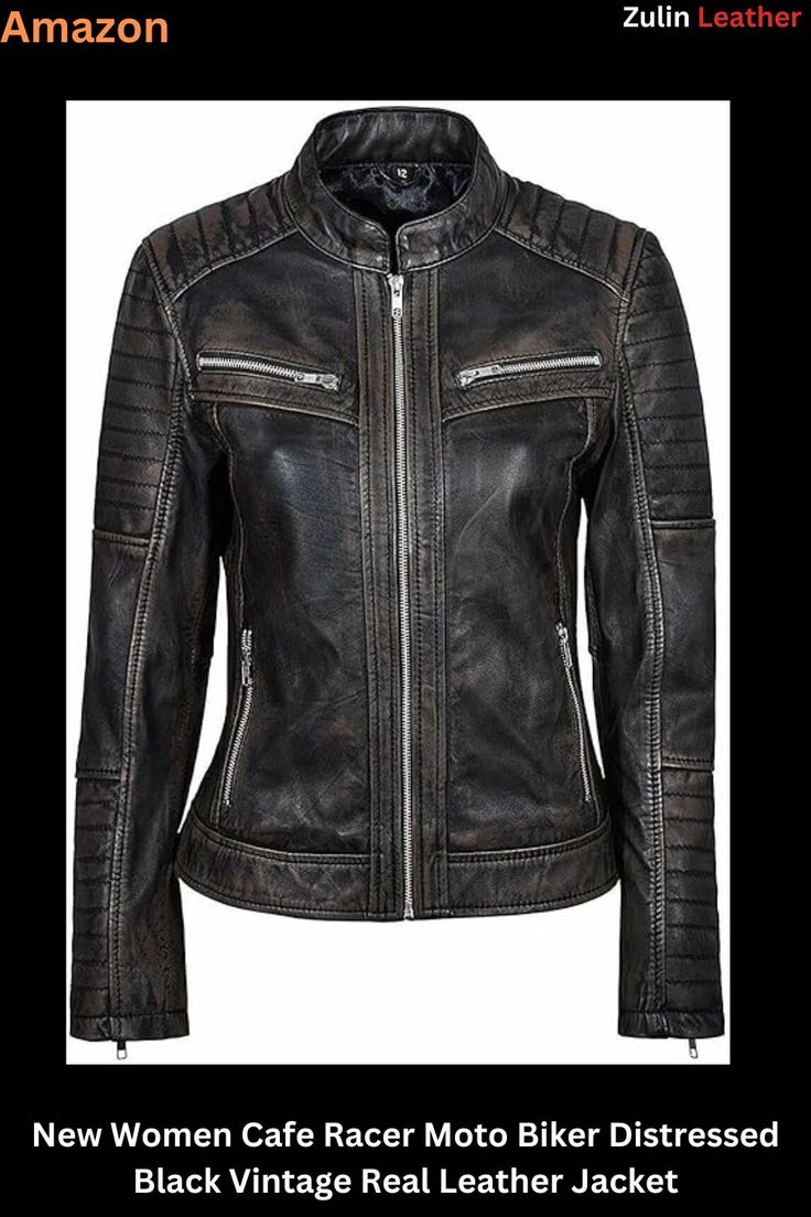 Trendy Leather Jacket, Cafe Racer Moto, Martin Parr, Lambskin Leather Jacket, Real Leather Jacket, Vintage Leather Jacket, Genuine Leather Jackets, Leather Jacket Black, Leather Biker Jacket