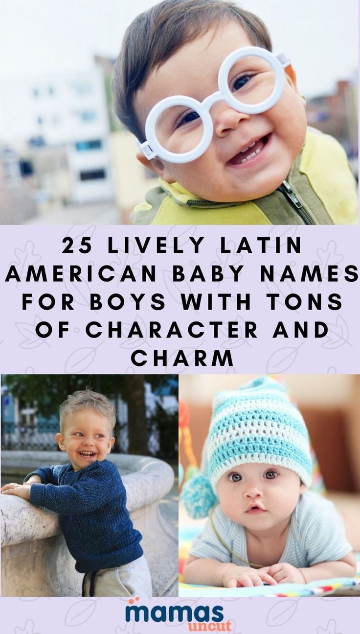 two baby names for boys with glasses and a name that says, 25 lively latin american baby names for boys with tons of character and charm