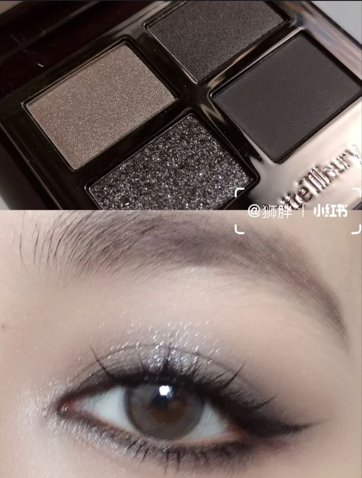 Grey Eye Makeup, Black Eye Makeup, Grey Makeup, Dark Eye Makeup, Prom Eye Makeup, Cute Eye Makeup, Korean Eye Makeup, Smokey Eye Makeup Tutorial, Swag Makeup