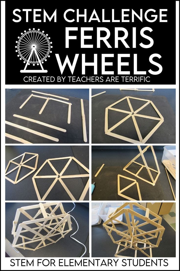 STEM Ferris Wheel Project is an amazing engineering activity for upper elementary and middle school students. Teams create a dimensional turning two-sided- wheel that must be held aloft. Great Teamwork opportunity! Diy Ferris Wheel, Craft Stick Projects, Stem Classes, Stem Elementary, Hanging Craft Ideas, Engineering Activities, Steam Projects, Diy Popsicle, Stem Crafts