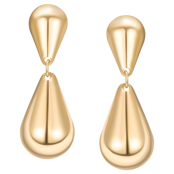 PRICES MAY VARY. 【Must Have Earring】Timeless classic drop dangle earrings , this 14K gold plated statement earring are the trendy vibe, suit for ladies to women. 【 Perfect for Any Occasion】14K gold plated teardrop earrings are never goes out of style. Perfect gifts for Birthdays, Anniversaries, Valentine's Day, Christmas, Mothers Day, Graduation, Engagement, Wedding, etc. Packed in a delicate gift box 【Size Info】:2 inches(5.2cm) high, 0.74 inches(1.9cm)wide; The lightweight statement geometric d Plain Earrings, Gold Teardrop Earrings, Earrings Ideas, Statement Earring, Jojo Siwa, Drop Dangle Earrings, Engagement Wedding, Teardrop Earrings, Earrings Jewelry