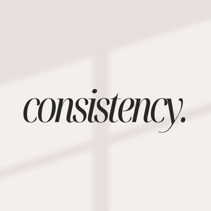 the word constency written in black on a white background