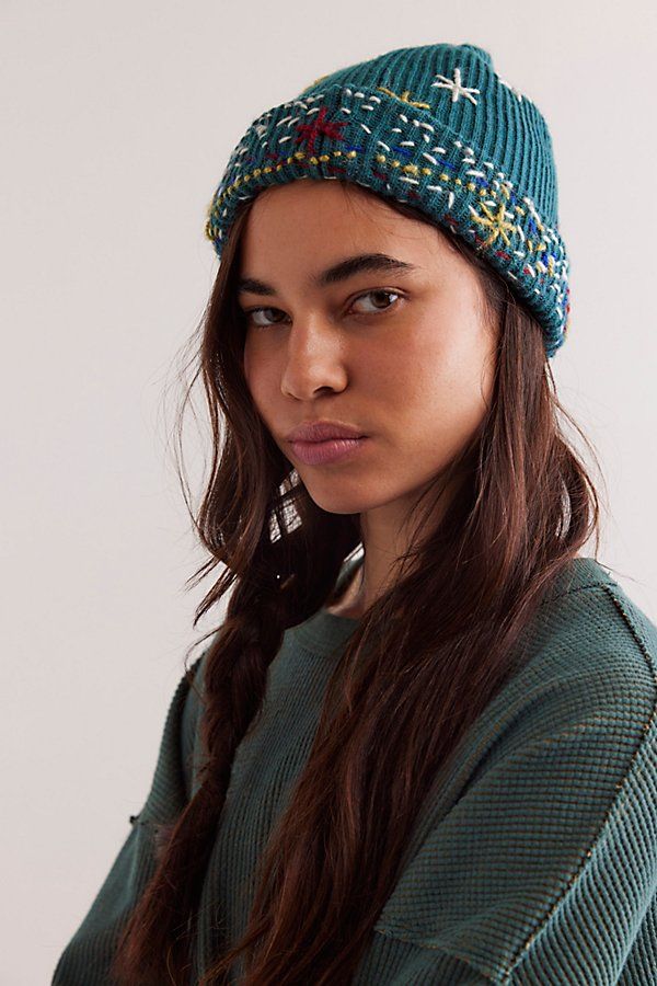 Just as versatile as it is vintage-inspired, this timeless beanie designed in a special collab between De Siena and our We The Free collection is featured in a staple silhouette and ribbed knit fabrication with defined stitching throughout for the most unique finishing touch. | De Siena X We The Free Beanie at Free People in Green Red Beanie Hat, Ivory Hat, Red Beanie, Grey Beanie, Wool Beanie, Red Hats, Boho Clothing, Coral Pink, Siena